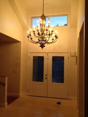 Chandelier Oz installed