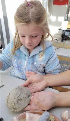 Garden Mushroom class. No experience required and great for kids.