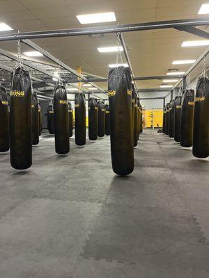 Boxing bags for the boxing class