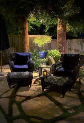 Privacy garden space to relax and find peace.