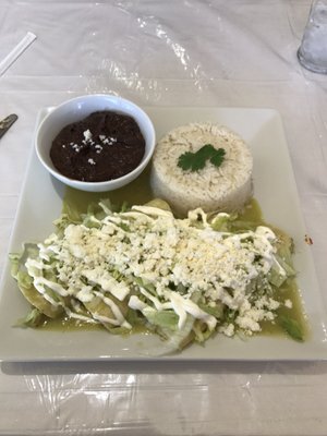 Enchiladas with salsa verde