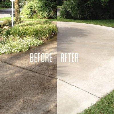 High pressure driveway cleaning