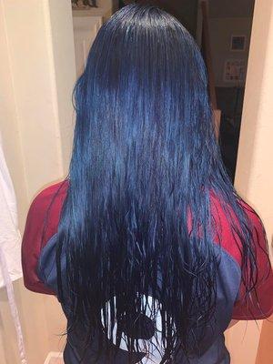 blue hair coloring