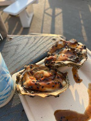 Grilled oysters