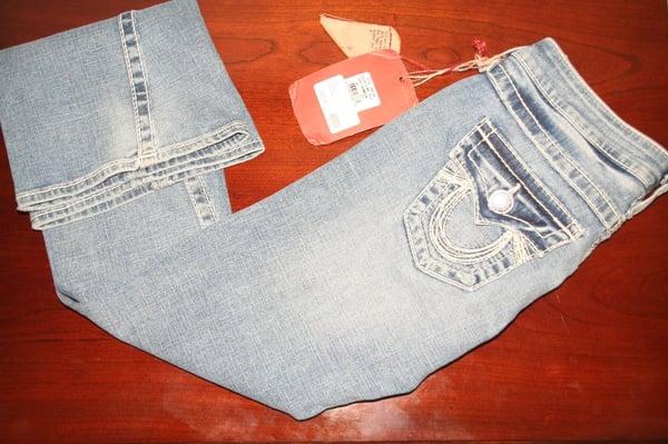 Back of Ture Religion Joey Rainbow Jeans. 100% Authentic.