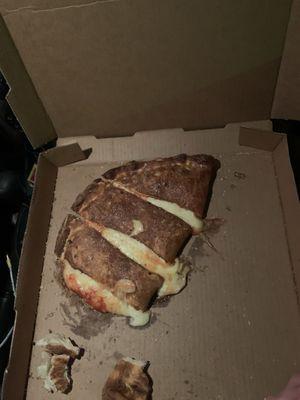 This is the small calzone... got with a side of jojos didn't realize I didn't need to order them.