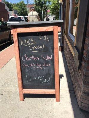 Lunch specials change daily.