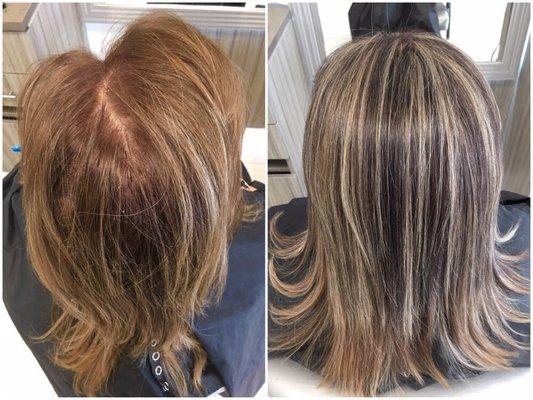 Color Correction with Base Change and Highlights