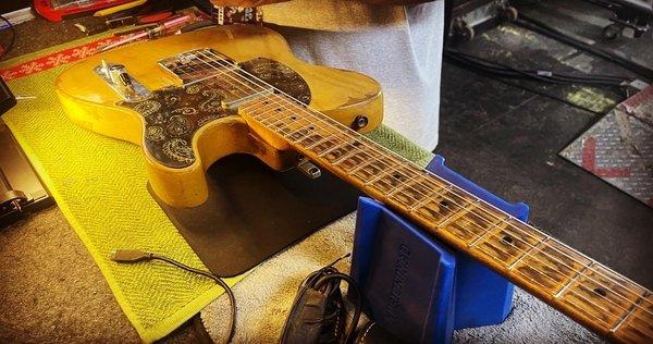 Working on Brad Paisley's Telecaster