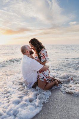 Couples beach portrait session