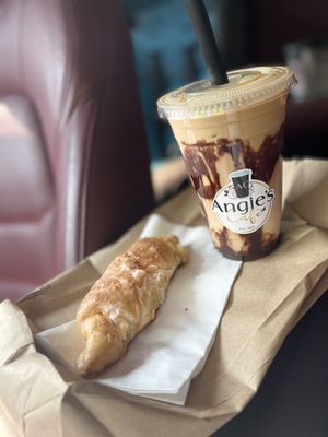 Homemade pastry and Iced Mocha