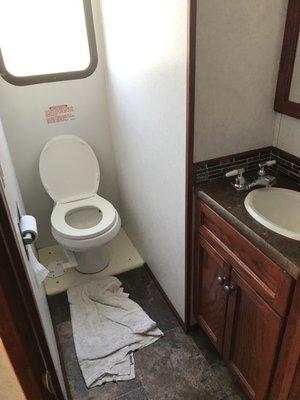 One of two bathrooms. Other bathroom has a shower.