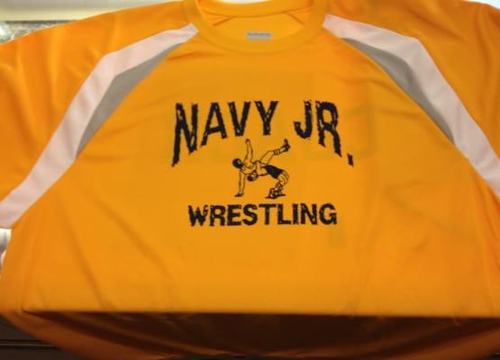 Custom shirts for Navy jr. Wrestling