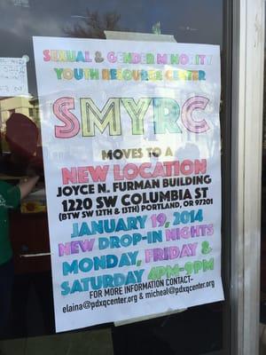 SMYRC is moving to a new location!