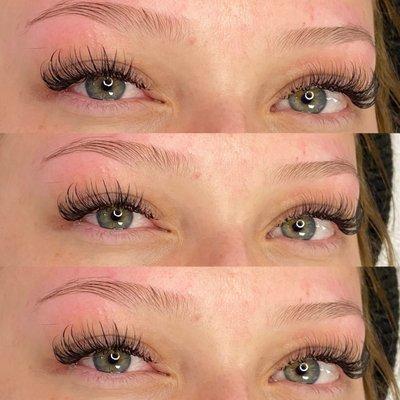 Wispy hybrid lashes