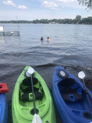 Post-kayak dip!