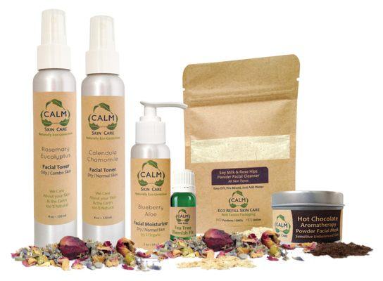 CALM Natural Skin Care Products - Make a difference in your body care routine and in the environment. Enhance your all natural beauty