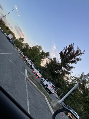 Drive thru line during opening week