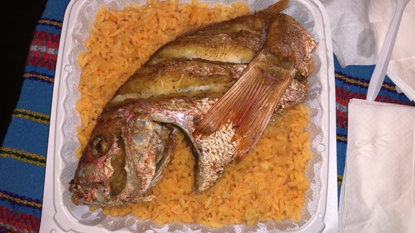 Fried red snapper