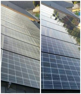 Solar panel cleaning