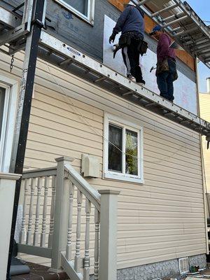 Siding installation