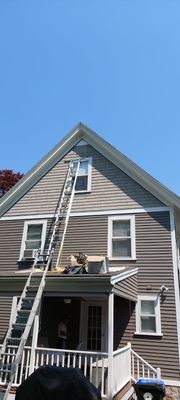 Siding repair plus painting