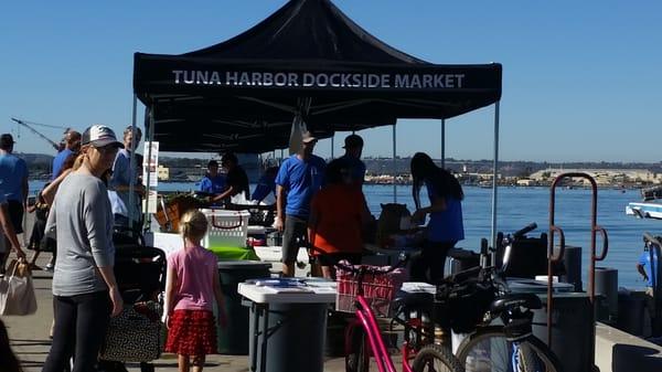 Open air fish market