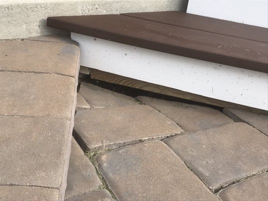 Pavers sinking