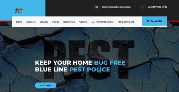 www.bluelinepest.com - A website we built for a local pest control/home inspection company.