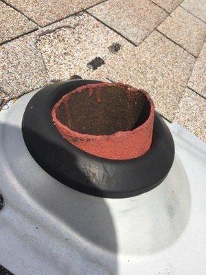 Plumbing vent with the sunken boot