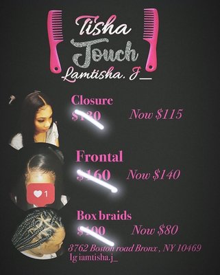 SPECIALS NOW THROUGH OUT NOVEMBER WITH @IamTisha.j__ on Instagram