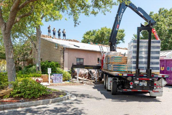 Roof replacement at Christ Our King Stella Maris 2021 Roofing USA