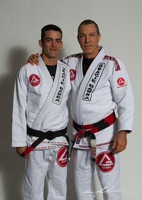 Professor Tony Basile with Professor Carlos Gracie Jr. after receiving his black belt.