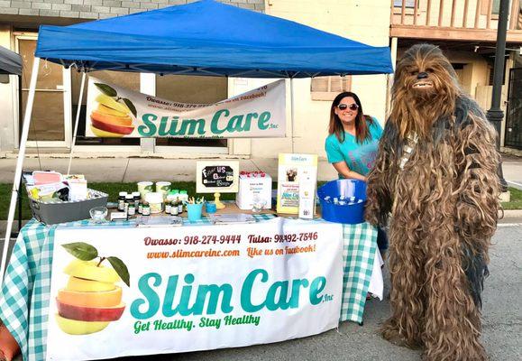 Slim Care seen Chewy at the Owasso Gathering on Main =) #MayFourth #OwassoGathering #TeamSlimCare