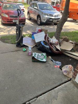 Garbage is a frequent site when you leave your apartment.