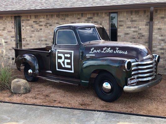 The Old Truck, a symbol of how something old and useless can be reclaimed and made useful and beautiful again.