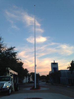 Plano, Texas we painted a steel pole for a customer that needed some preventative maintenance. 2015