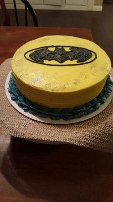 Batman cake, vanilla flavor..