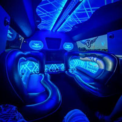 Escalade Limo interior.