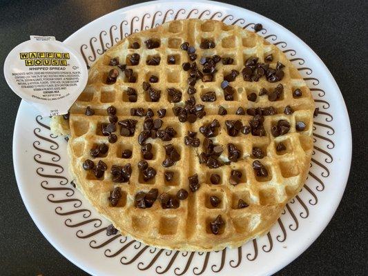 Waffle with chocolate chips