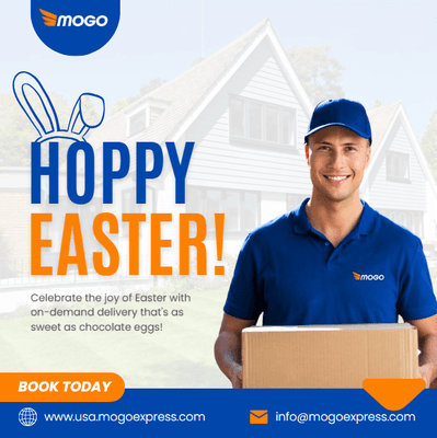 We work even on holidays. Happy Easter from all of us at MoGo Express Delivery.