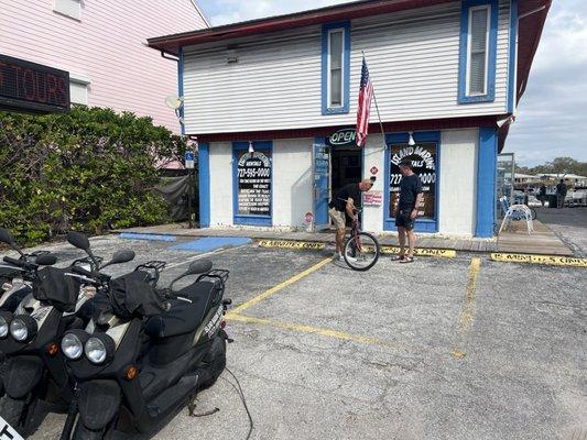 Getting our beach bikes