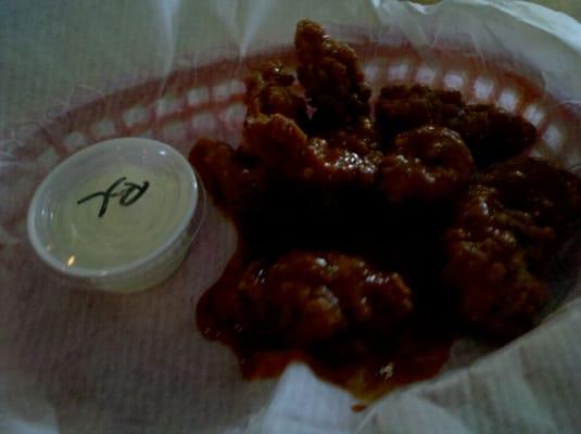 Boneless hot wings soooo yummy!