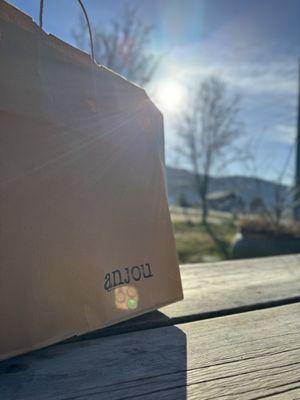 Pastries on the patio.