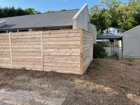 New fence before stain