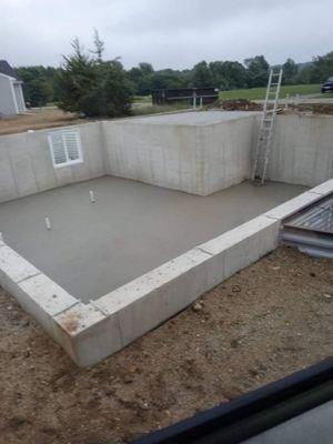 4ft poured basement wall