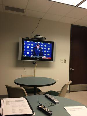 TV in the breakroom.