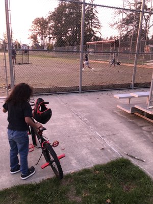 Practicing some baseball