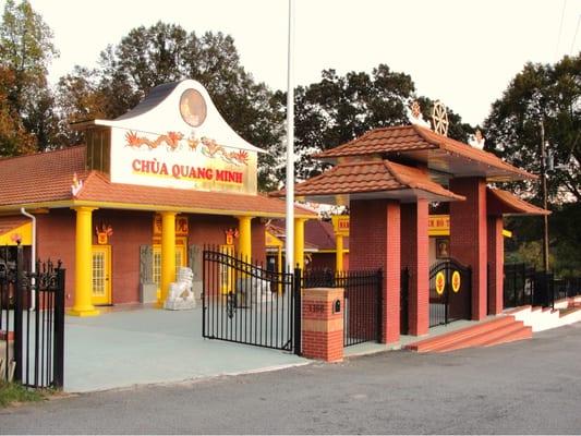 Front view of temple.