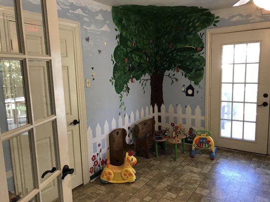 For the children we have a play room.